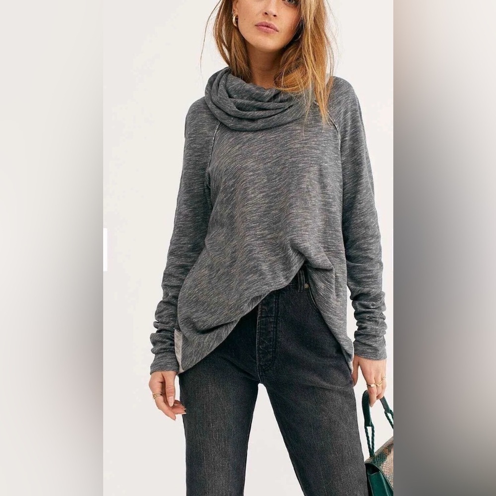FP Free People Beach One Body Cocoon Cowl Neck Pullover One Size